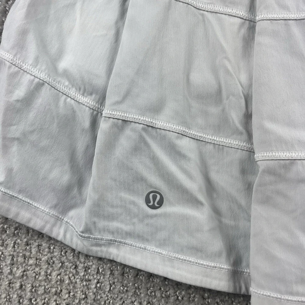 Lululemon Skirt Womens Size 10 Tall White Pace Rival Lined Skort Tennis